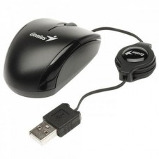 Мышь Genius MICRO TRAVELER V2, Оптическая, 1000dpi, 3 кнопки, проводная, USB, 0.75м, Черный