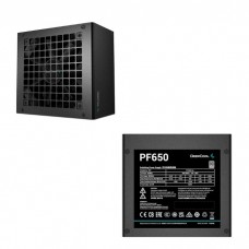 Power Unit DEEPCOOL PF650D 650W 80 PLUS certified 200-240V, ATX12V 2.3 & SSI EPS 12V Black flat ( Power Connector 24 (20+4)Pin x1X1, EPS 12V Connector 8 (4+4)Pin x1X1, PCI-E (6+2)Pin x2X1, SATA x3 + 4Pin Peripheral x1X2) 