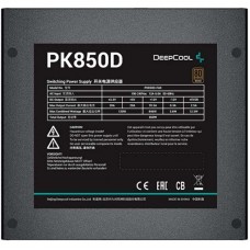 Power Unit DEEPCOOL PK850D 850W 80 PLUS BRONZE 100-240V, ATX12V 2.3 Black flat Active PFC+DC to DC ( Power Connector 24 (20+4)Pin x1X1, EPS 12V Connector 8 (4+4)Pin x2X1, PCI-E (6+2)Pin x2X1, SATA x3X2, 4Pin Peripheral x3X1) 