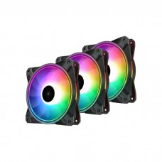 Cooler for PSU, CASE DEEPCOOL RF120(3IN1 SET) RGB LED 3x120x120x25mm Hydro Bearing 1300 RPM 