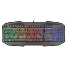 Клавиатура  Trust RU GXT830-RW AVONN GAMING KB RGB-подсветка,мембранная, игровая, 1.4 м