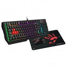 A4TECH BLOODY B1700 (B140N+ES7+BP-50M) NEON LIGHT GAMING KEYBOARD + MOUSE+PAD USB US+RUSSIAN