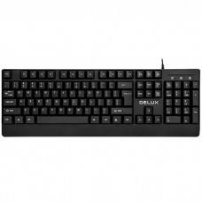 Delux K6888U wired keyboard black USB RUS+KG