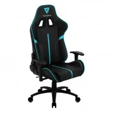 Gaming Chair ThunderX3 BC3 BLACK&CYAN 65mm wheels PVC Leather