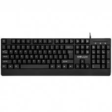 Delux K6888U wired keyboard black USB RUS+KG
