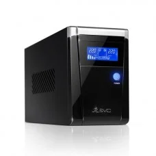 ИБП UPS SVC V-650-L-LCD, 650VA(390W), Диапазон работы AVR: 165-275В, AVR в режиме Booster: 138-292В, Бат.: 12В/7.5 Ачx1шт.,LCD-дисплей, 3 вых.: 2 Shuko CEE7+1 IEC C13 (Bypass), Чёрный